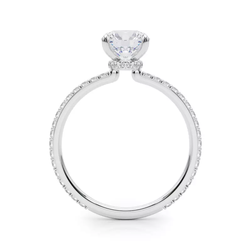 18K White Gold Sedona Hidden Halo Engagement Ring