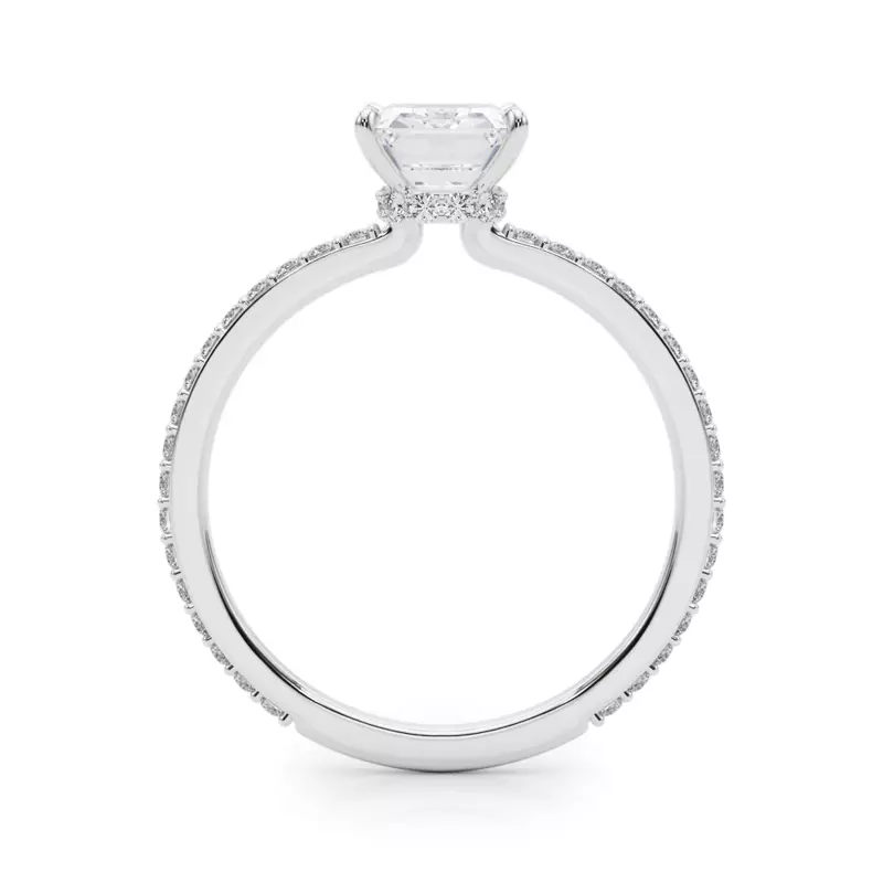 18K White Gold Sedona Hidden Halo Engagement Ring