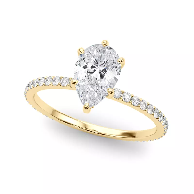 18K Yellow Gold Sedona Hidden Halo Engagement Ring