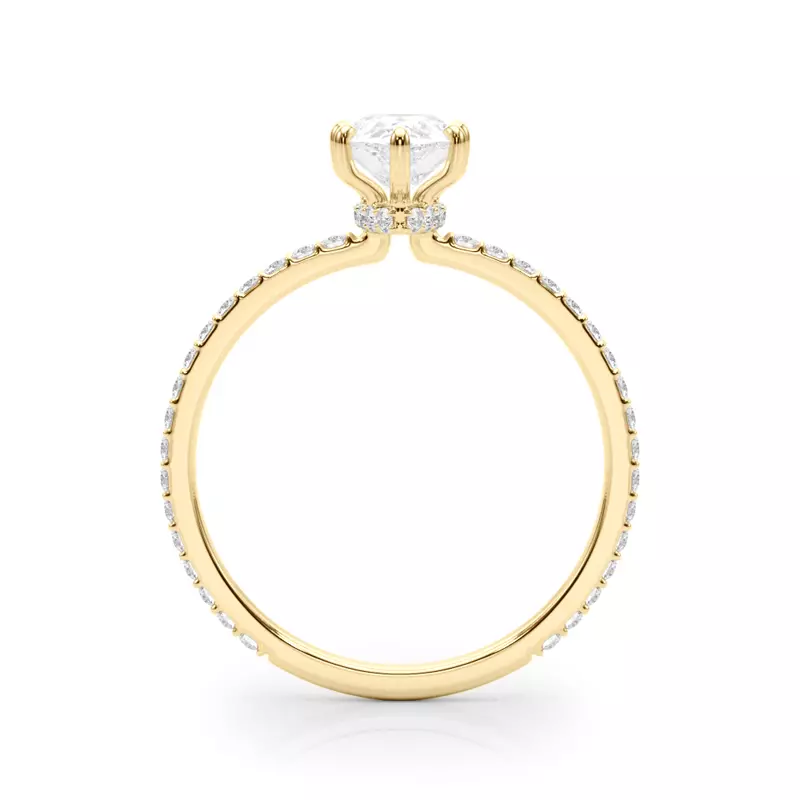 18K Yellow Gold Sedona Hidden Halo Engagement Ring