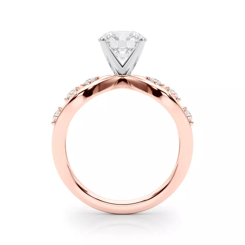 14K Rose Gold Oceane Diamond Engagement Ring