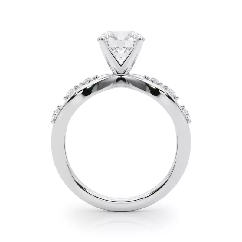 14K White Gold Oceane Diamond Engagement Ring