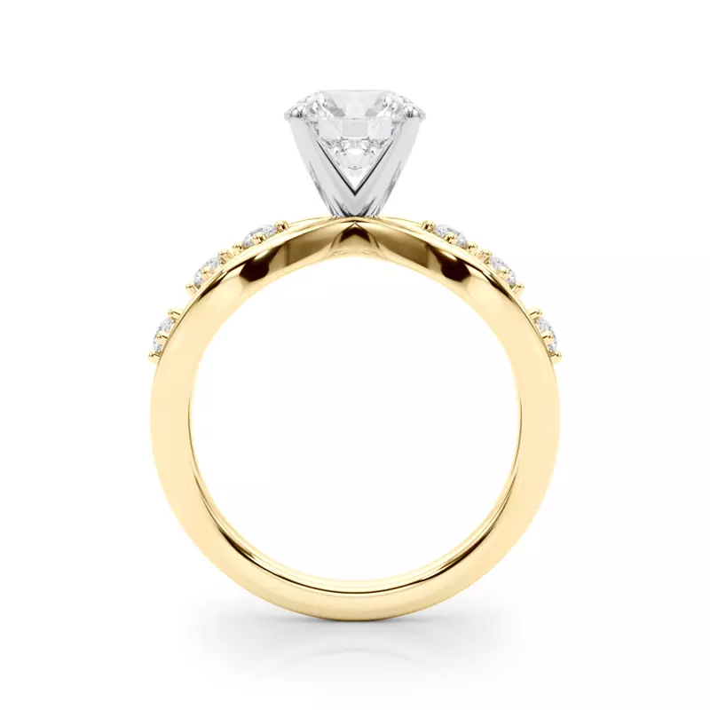 14K Yellow Gold Oceane Diamond Engagement Ring