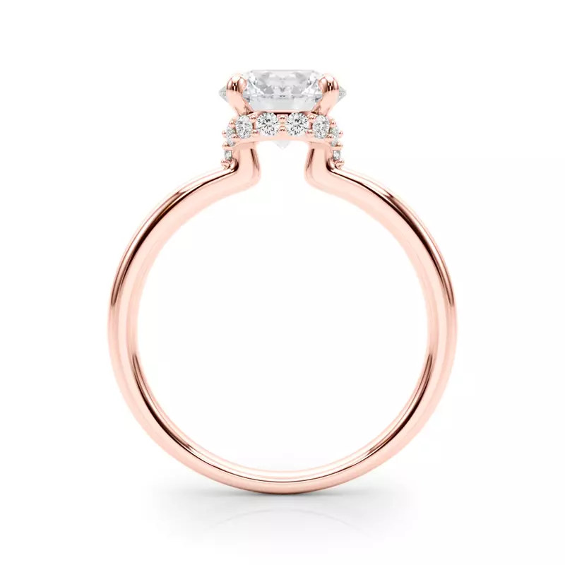 14K Rose Gold Amelie Hidden Halo Engagement Ring