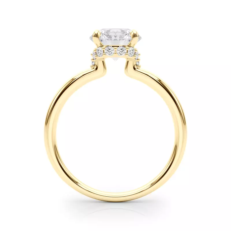 14K Yellow Gold Amelie Hidden Halo Engagement Ring