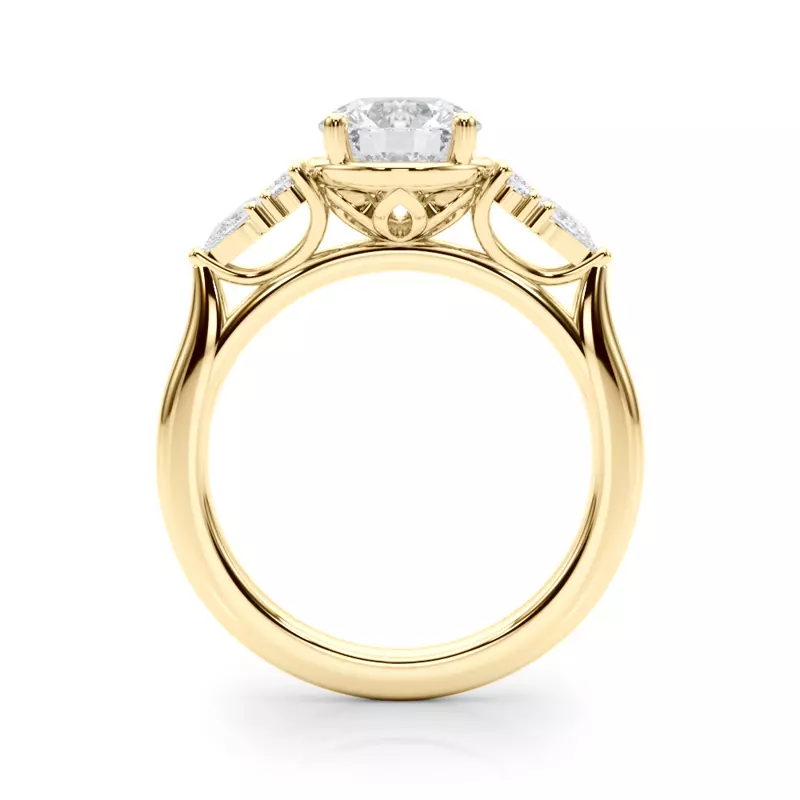 14K Yellow Gold Colette Contemporary Diamond Engagement Ring