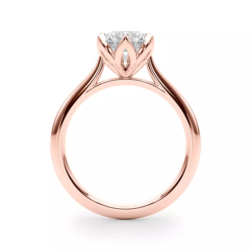 14K Rose Gold Katiel Solitaire Tulip Engagement Ring