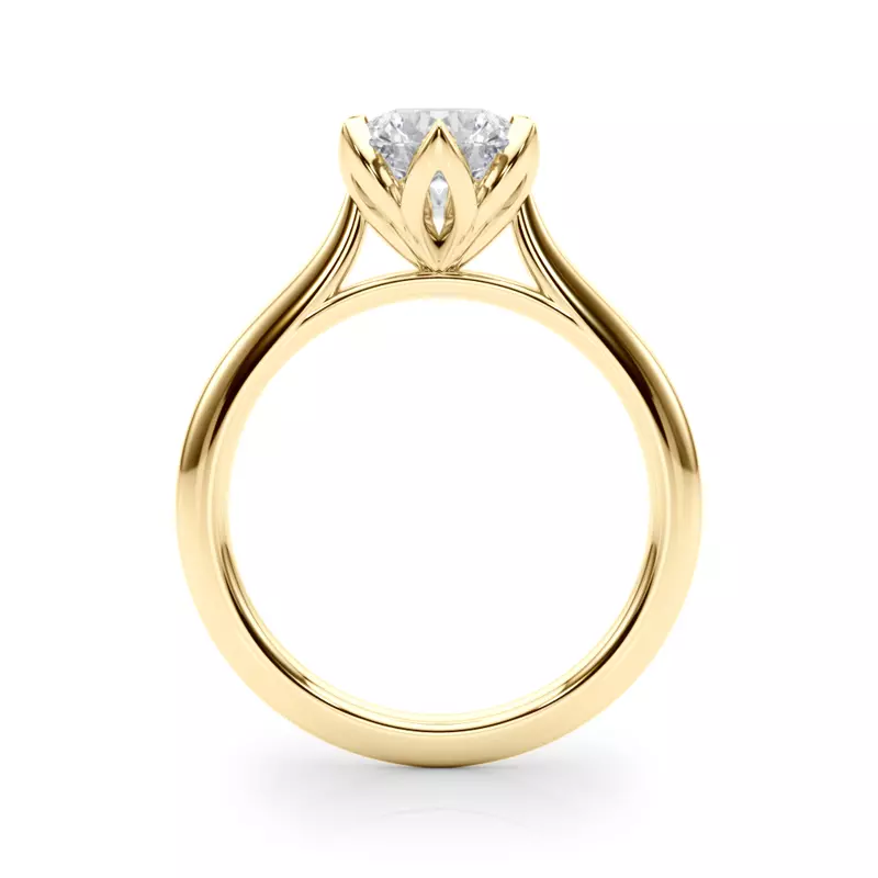 14K Yellow Gold Katiel Solitaire Tulip Engagement Ring