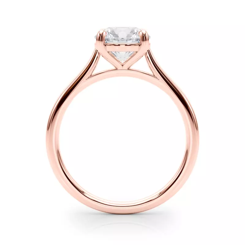 14K Rose Gold Noemie Cathedral Solitaire Engagement Ring
