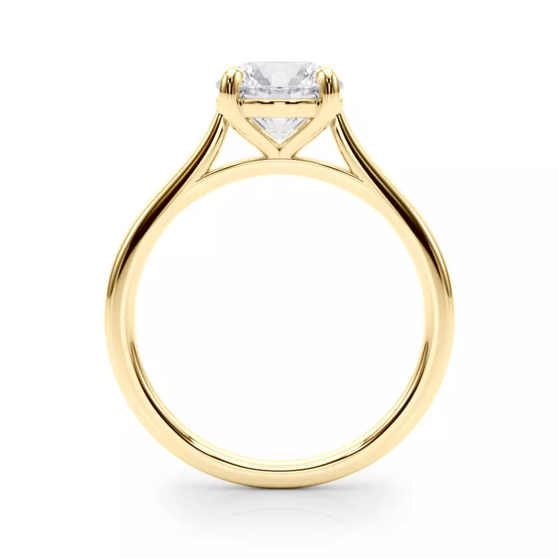 18K Yellow Gold Noemie Cathedral Solitaire Engagement Ring