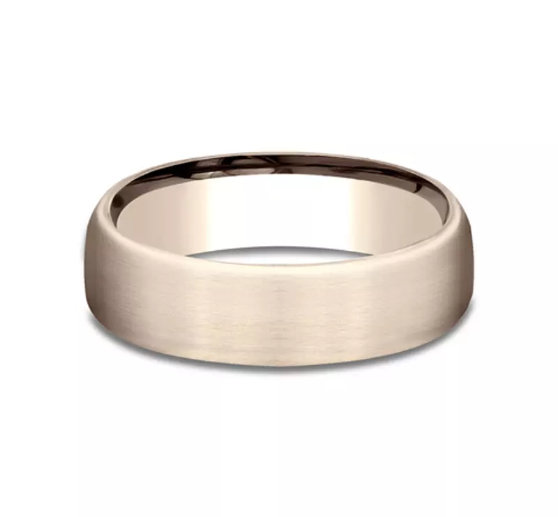 Satin Low Dome Comfort-Fit Band (6.5mm)