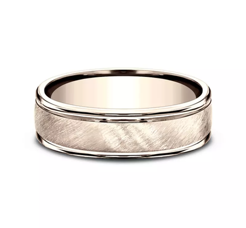 Cross Satin Round Edge Comfort-Fit Band (6mm)