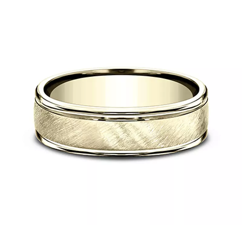Cross Satin Round Edge Comfort-Fit Band (6mm)