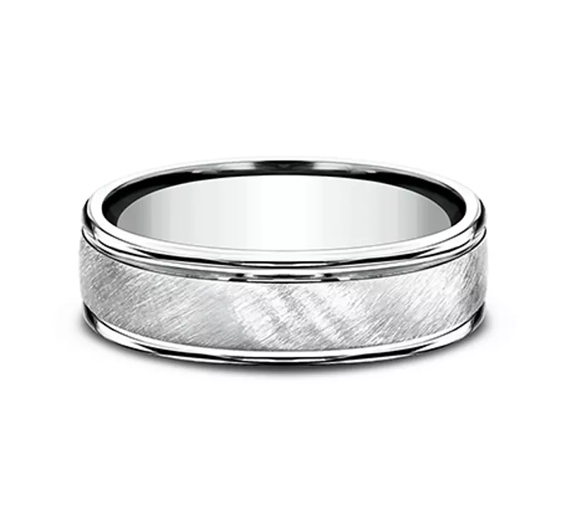 Cross Satin Round Edge Comfort-Fit Band (6mm)