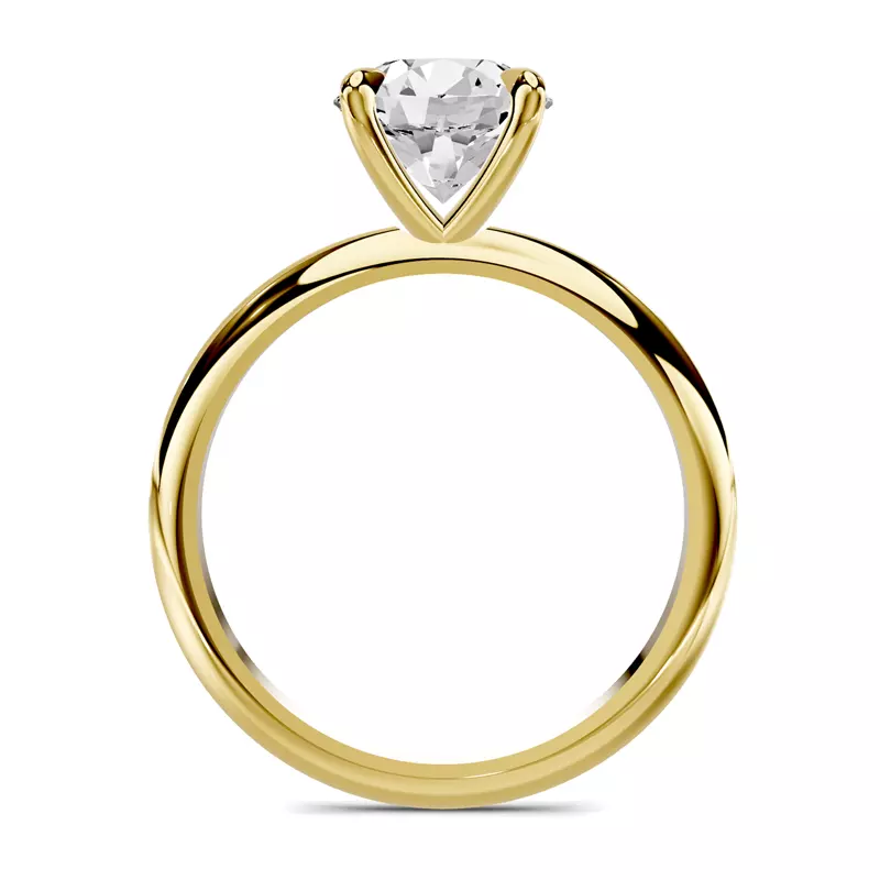 14K Yellow Gold Serra Knife Edge Engagement Ring (2mm)