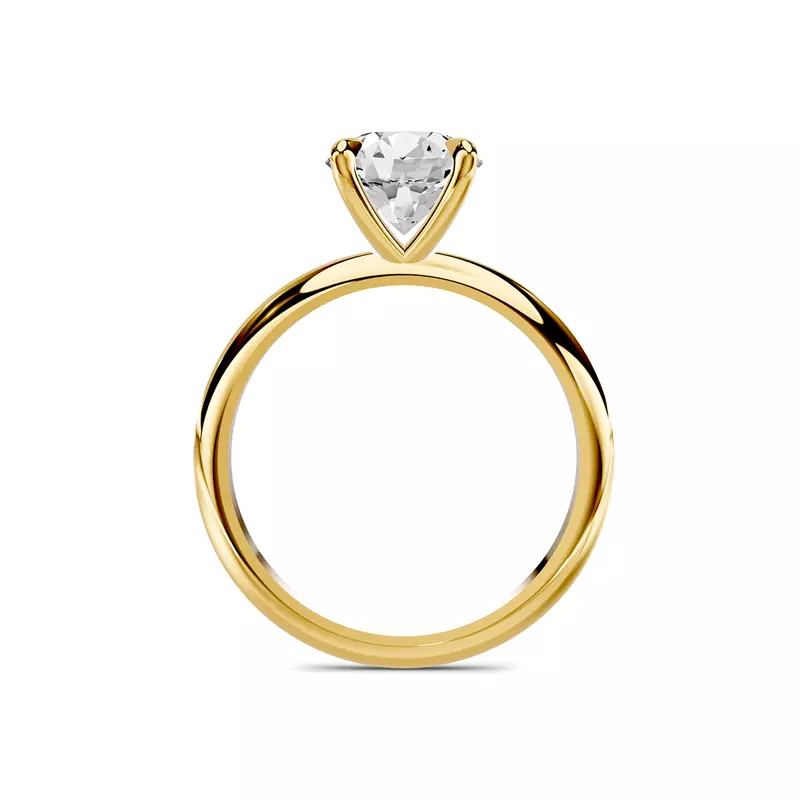 14K Yellow Gold Serra Knife Edge Engagement Ring (2mm)