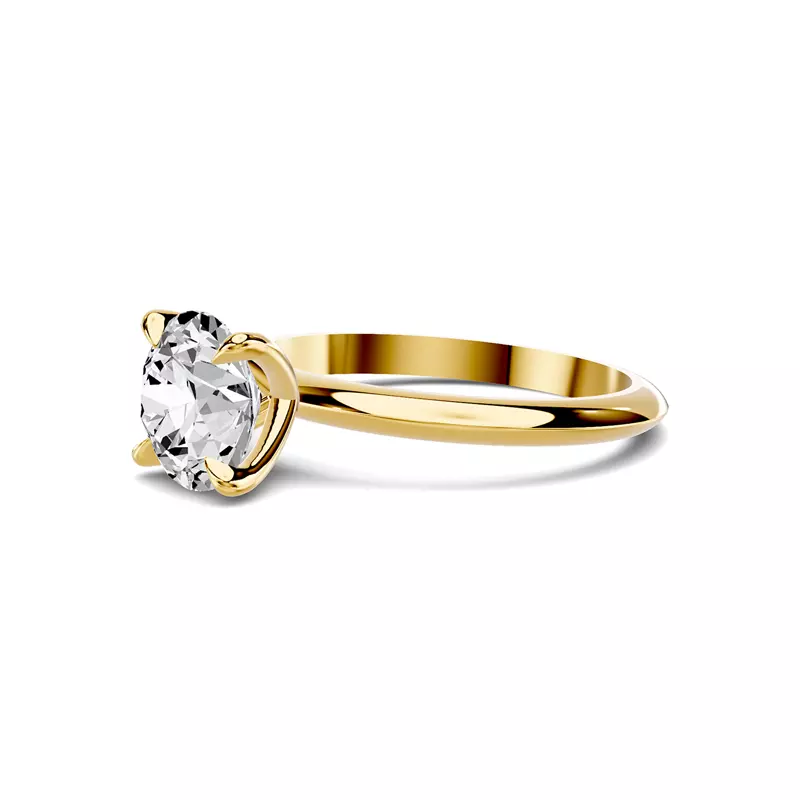14K Yellow Gold Serra Knife Edge Engagement Ring (2mm)