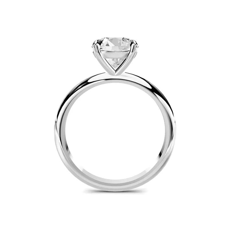 14K White Gold Serra Knife Edge Gallery Basket Engagement Ring (2mm)