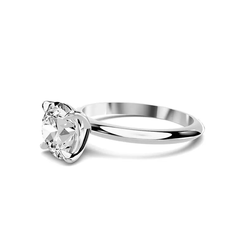 Platinum Serra Knife Edge Gallery Basket Engagement Ring (2mm)
