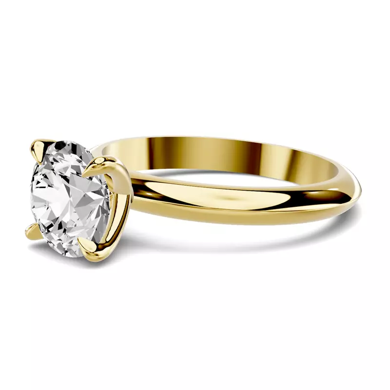 14K Yellow Gold Serra Knife Edge Engagement Ring (2.5mm)