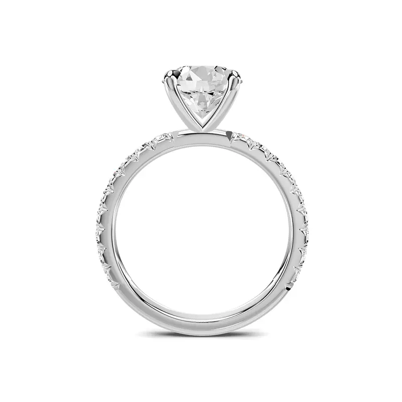 14K White Gold Lumina French Pavé Lab Engagement Ring (1/2 ct. tw.)