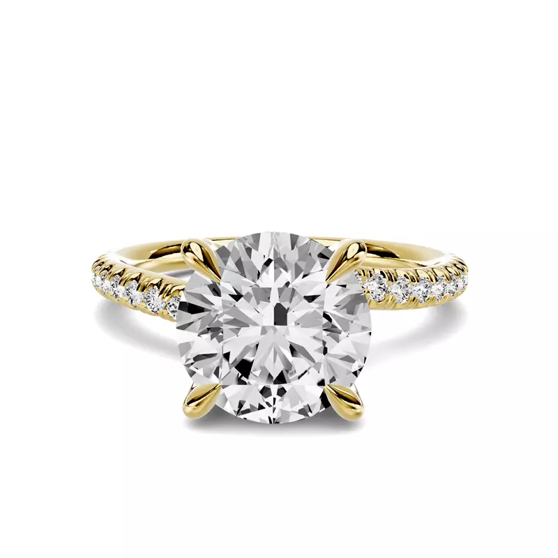 14K Yellow Gold Torvia Pavé Engagement Ring