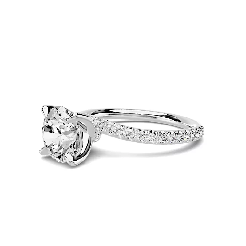 Platinum Torvia Pavé Engagement Ring