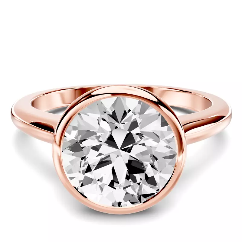 14K Rose Gold Stellora Bezel Engagement Ring