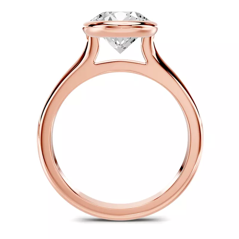 14K Rose Gold Stellora Bezel Engagement Ring
