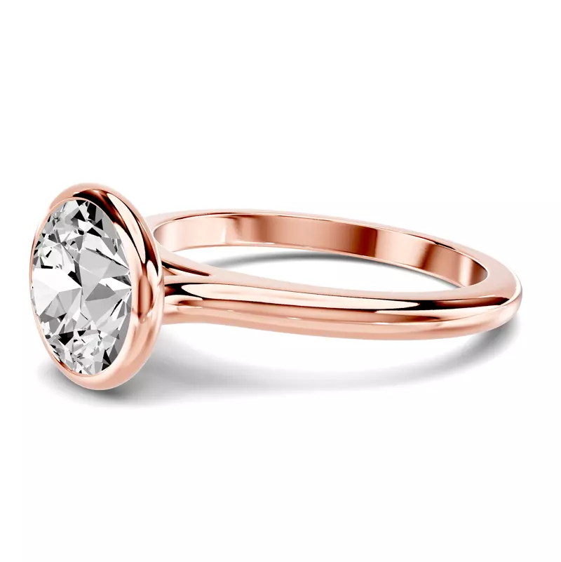 14K Rose Gold Stellora Bezel Engagement Ring
