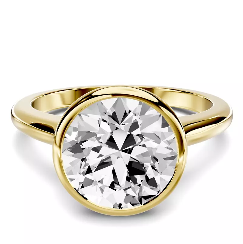 14K Yellow Gold Stellora Bezel Engagement Ring