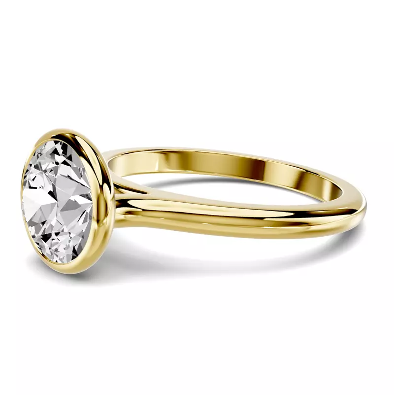 14K Yellow Gold Stellora Bezel Engagement Ring