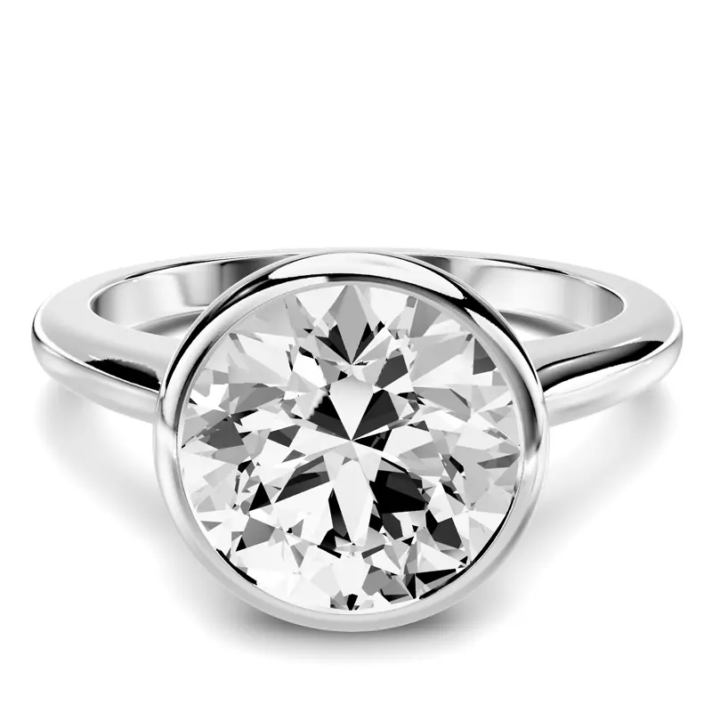 Platinum Stellora Bezel Engagement Ring