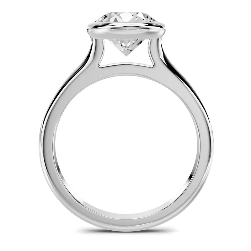 Platinum Stellora Bezel Engagement Ring