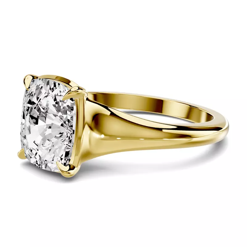 14K Yellow Gold Stellora Grand Taper Bezel Engagement Ring