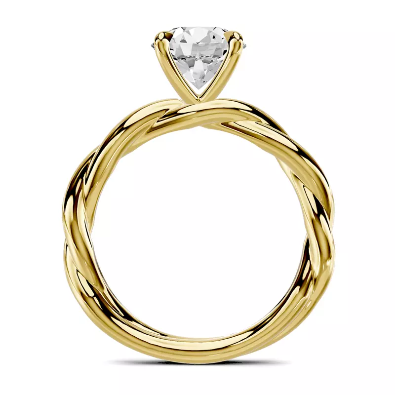 14K Yellow Gold Riona Twist Engagement Ring