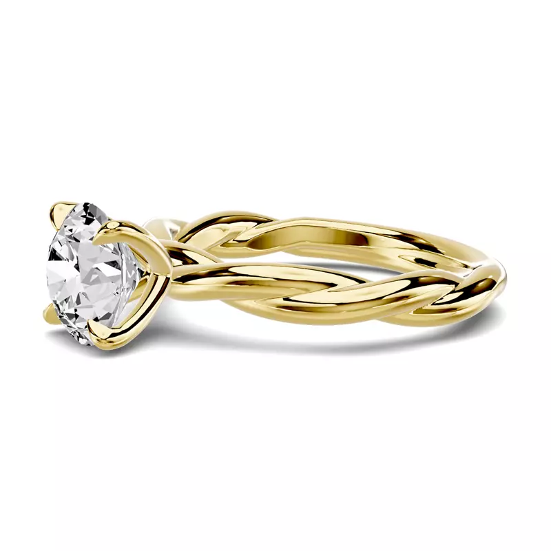 14K Yellow Gold Riona Twist Engagement Ring