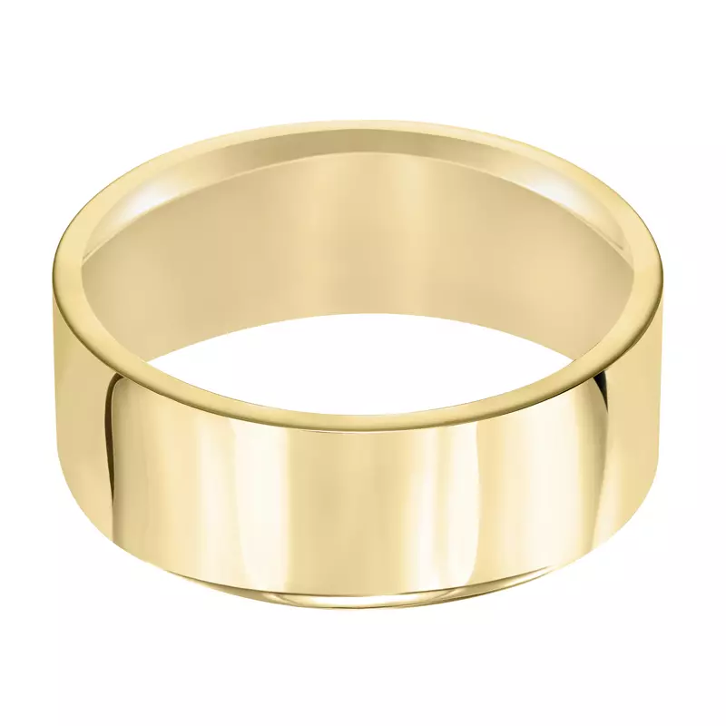 14K Yellow Gold Flat Comfort Fit Polished Band (7mm)