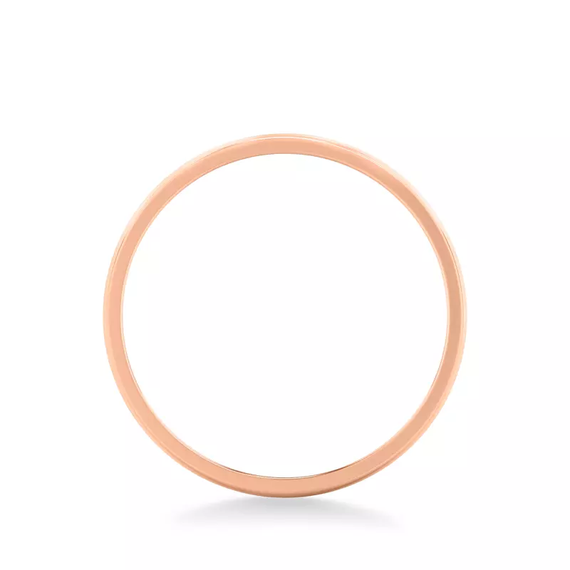 14K Rose Gold Low Dome Polished Band (2mm)