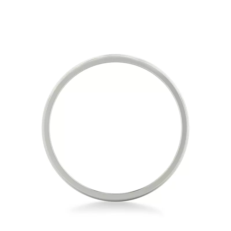 14K White Gold Low Dome Polished Band (2mm)
