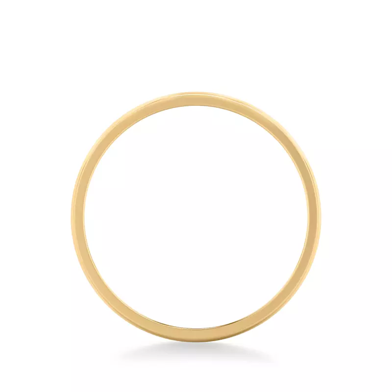 14K Yellow Gold Low Dome Polished Band (2mm)
