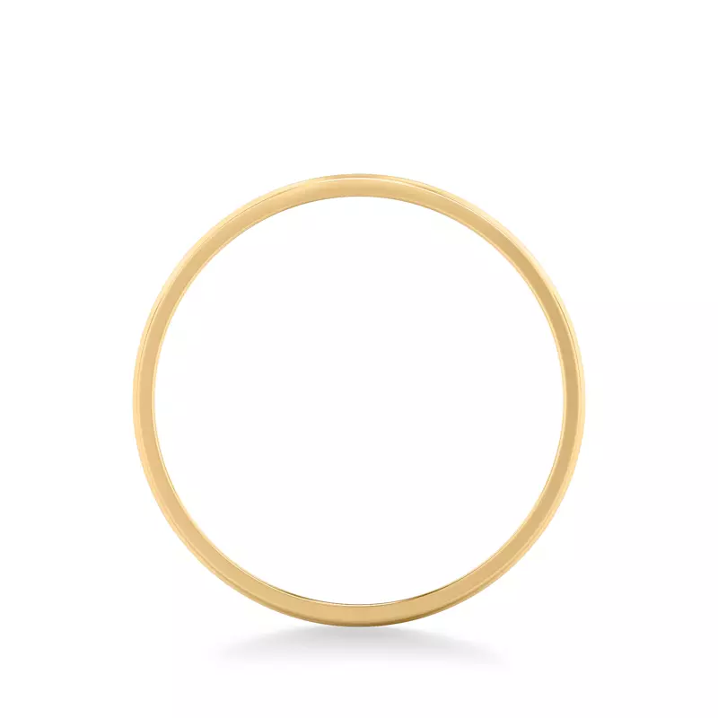 14K Yellow Gold Low Dome Polished Band (2.5mm)