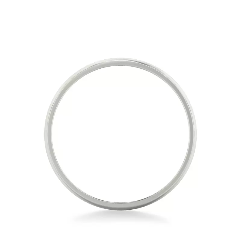 14K White Gold Low Dome Polished Band (3mm)