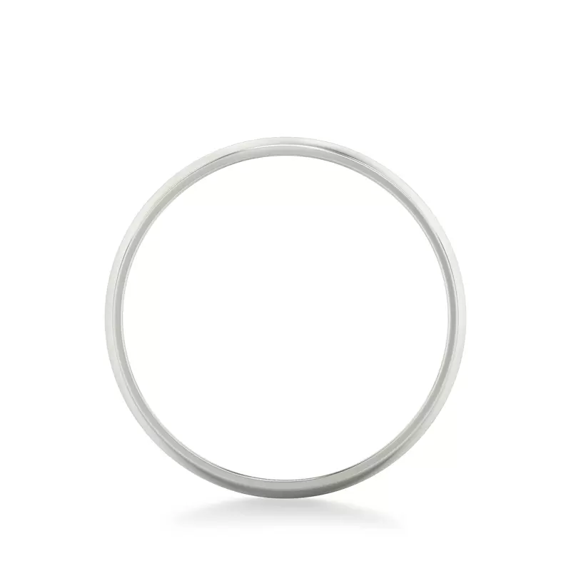 Platinum Low Dome Polished Band (4mm)