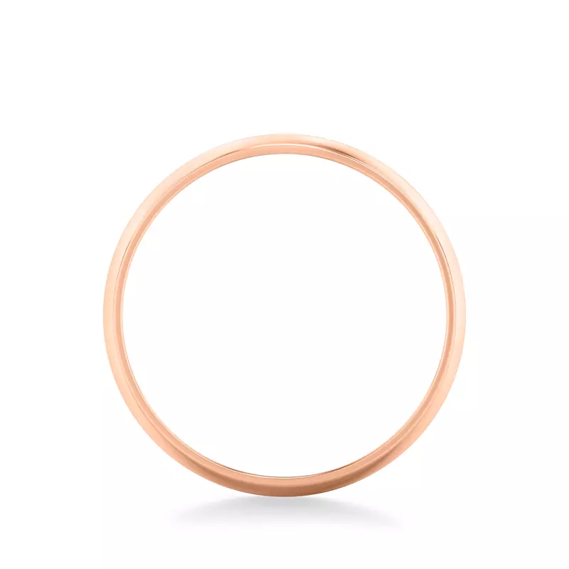 14K Rose Gold Low Dome Polished Band (5mm)