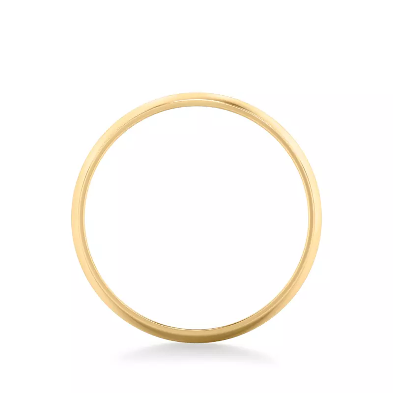 18K Yellow Gold Low Dome Polished Band (5mm)
