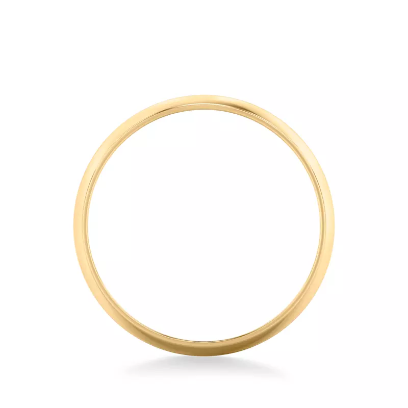 18K Yellow Gold Low Dome Polished Band (6mm)