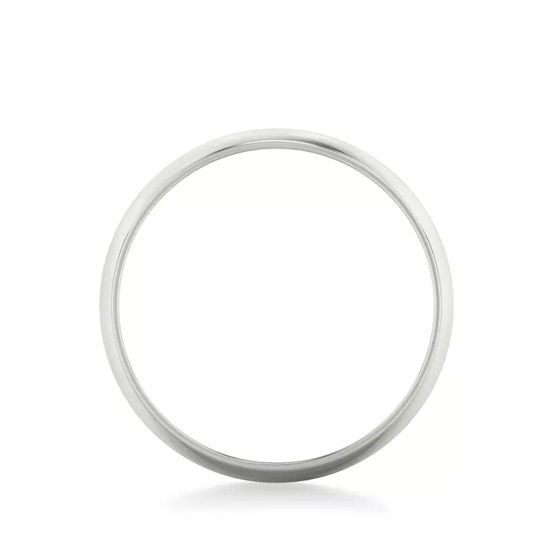 Platinum Low Dome Polished Band (6mm)
