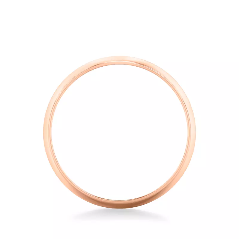 14K Rose Gold Low Dome Polished Band (7mm)
