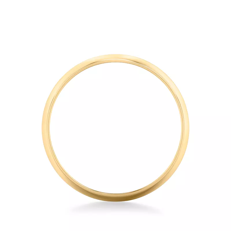 14K Yellow Gold Low Dome Polished Band (7mm)